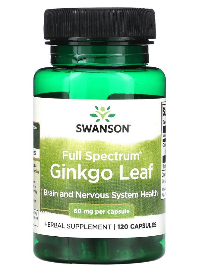 Full Spectrum Ginkgo Leaf 60 mg 120 Capsules