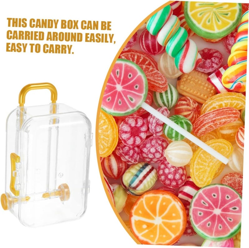 PRETYZOOM 24pcs Suitcase Candy Boxes Transparent Favor Boxes for Weddings Showers Unique Luggage Design for Party Treats and Gifts Sturdy Decorative Packaging - Image 3