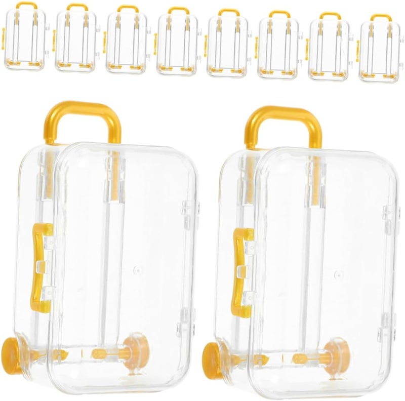 PRETYZOOM 24pcs Suitcase Candy Boxes Transparent Favor Boxes for Weddings Showers Unique Luggage Design for Party Treats and Gifts Sturdy Decorative Packaging - Image 1