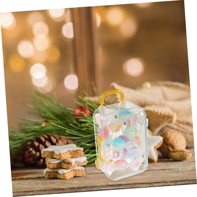 PRETYZOOM 24pcs Suitcase Candy Boxes Transparent Favor Boxes for Weddings Showers Unique Luggage Design for Party Treats and Gifts Sturdy Decorative Packaging - Image 5