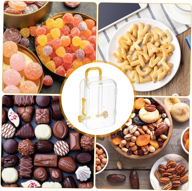 PRETYZOOM 24pcs Suitcase Candy Boxes Transparent Favor Boxes for Weddings Showers Unique Luggage Design for Party Treats and Gifts Sturdy Decorative Packaging - Image 2