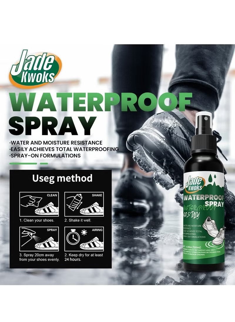JADE KWOKS - Waterproof  Spray，Long Lasting High Performance Universal Shoes Dirt Protector Spray ，Universal Protector Spray Colourless Clear，Oil Proof Anti Fouling ，Unmatched Defense Against Dirt - Image 1