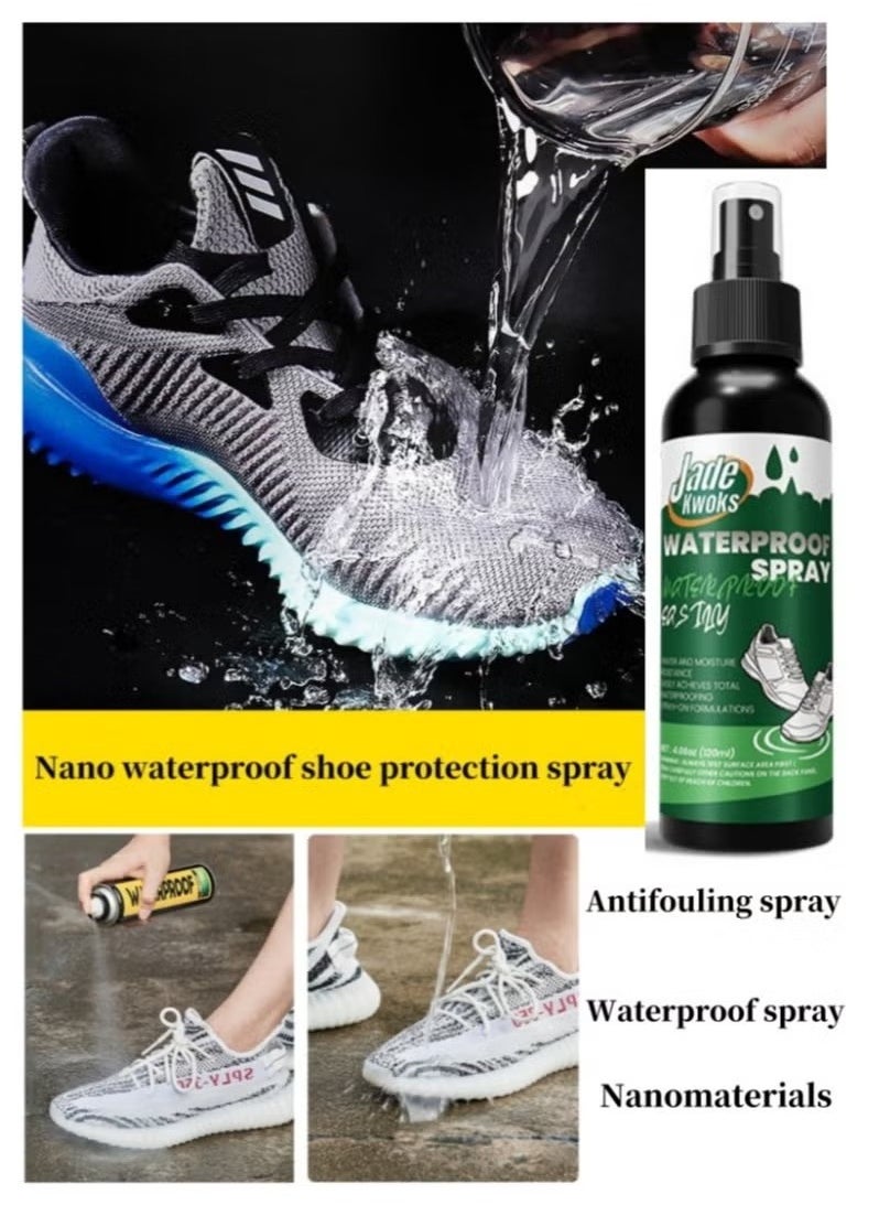 JADE KWOKS - Waterproof  Spray，Long Lasting High Performance Universal Shoes Dirt Protector Spray ，Universal Protector Spray Colourless Clear，Oil Proof Anti Fouling ，Unmatched Defense Against Dirt - Image 1