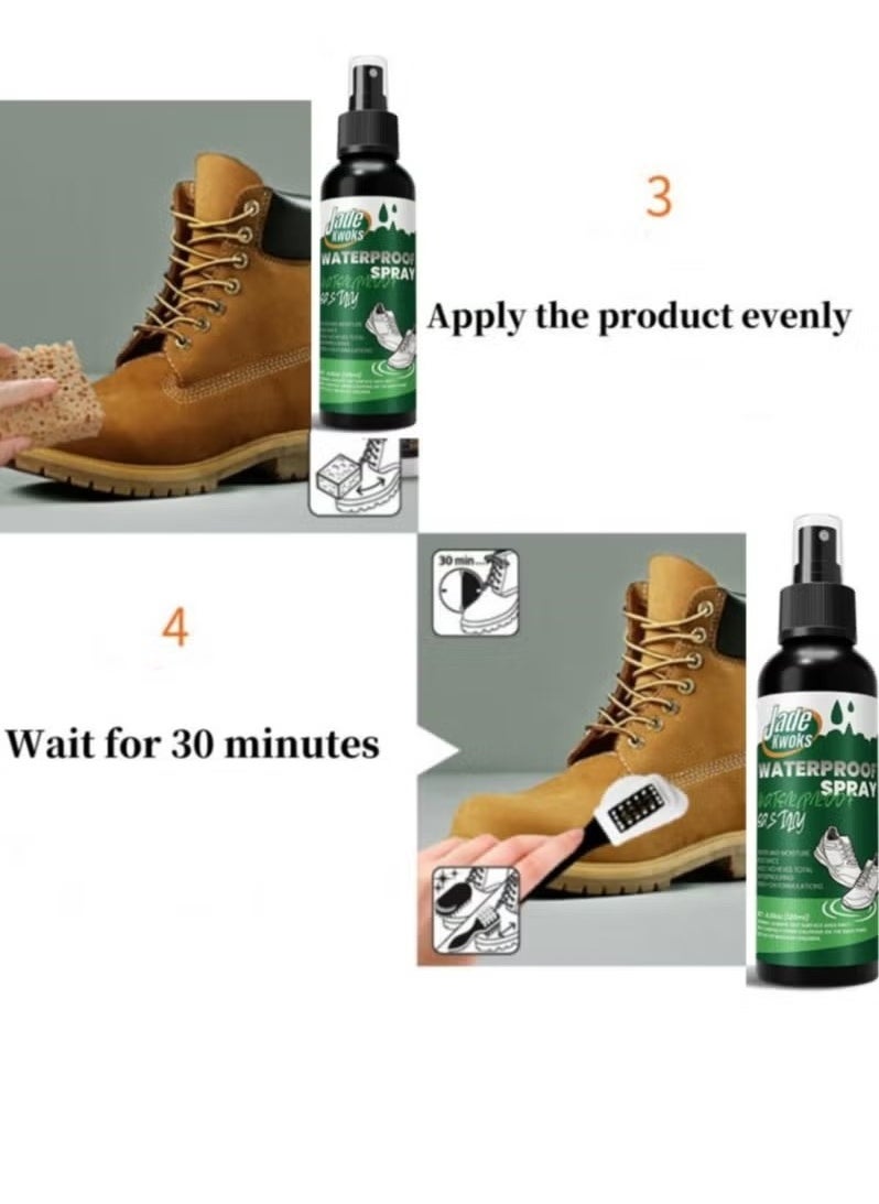 JADE KWOKS - Waterproof  Spray，Long Lasting High Performance Universal Shoes Dirt Protector Spray ，Universal Protector Spray Colourless Clear，Oil Proof Anti Fouling ，Unmatched Defense Against Dirt - Image 1