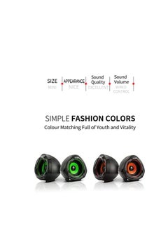Wesdar Computer Speakers, 3.5mm USB Powered Subwoofer PC Speakers for Desktop Laptop Notebook, Pack of 2 (Orange)  - Image 2