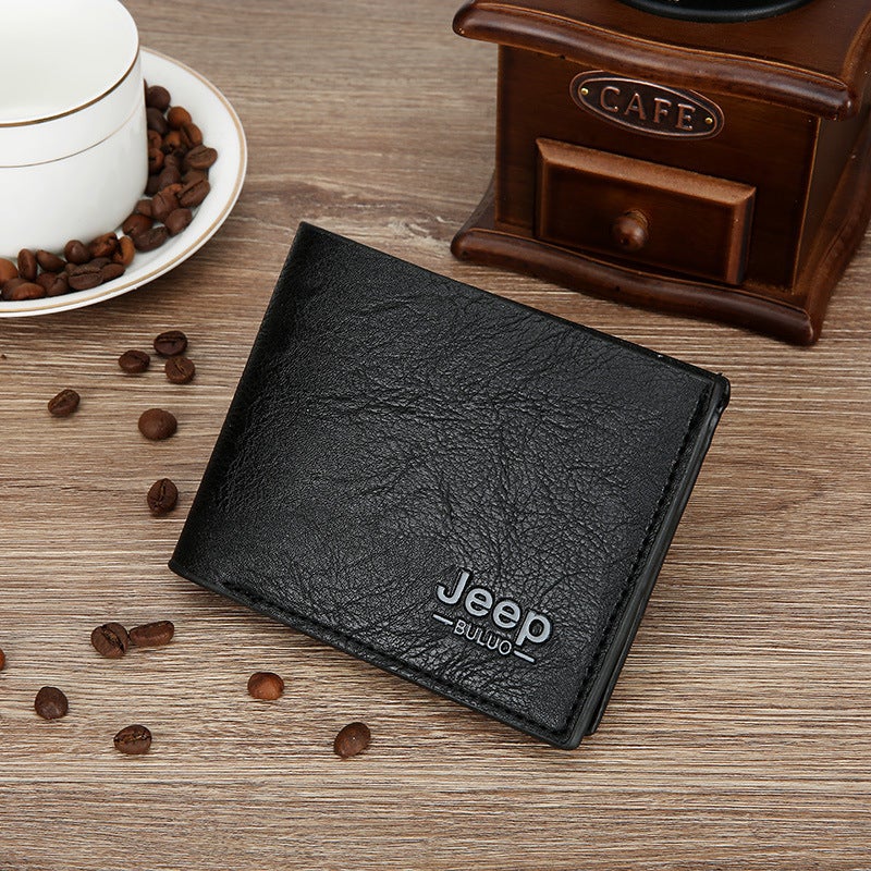 Multifunctional Solid Color PU Leather Wallet, RFID Blocking Design Portable Daily Storage Purse for Cards Cash Coin Business Use - Image 4
