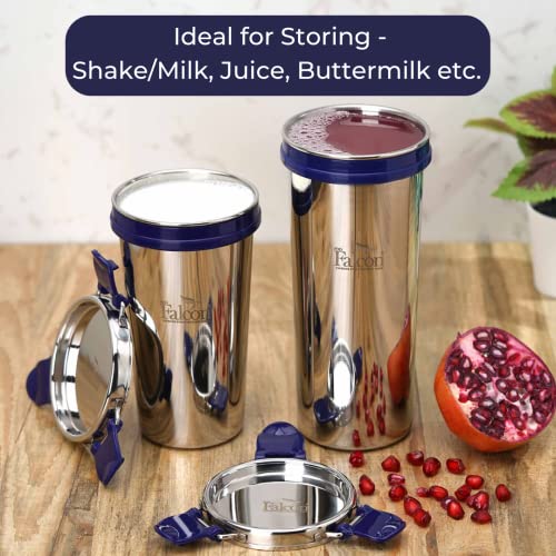 PDDFALCON EcoNxt Stainless Steel Tumbler/Glass Set with All-Steel Lid,100% Leakproof BIS Certified, Jindal Seal & Made in India Extra Clamp, Ideal for Gym, Travel (450ml+520ml) - Image 5