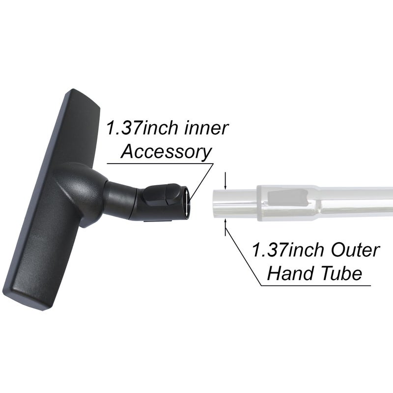 VACEXT for Miele, Horse Hair Vacuum Brush Attachments with Wheels - Vacuum Cleaner Attachments for Carpet, Tile Hard Floors - 1-3/8 Inch Hardwood Floor Vacuum Attachment - Image 5