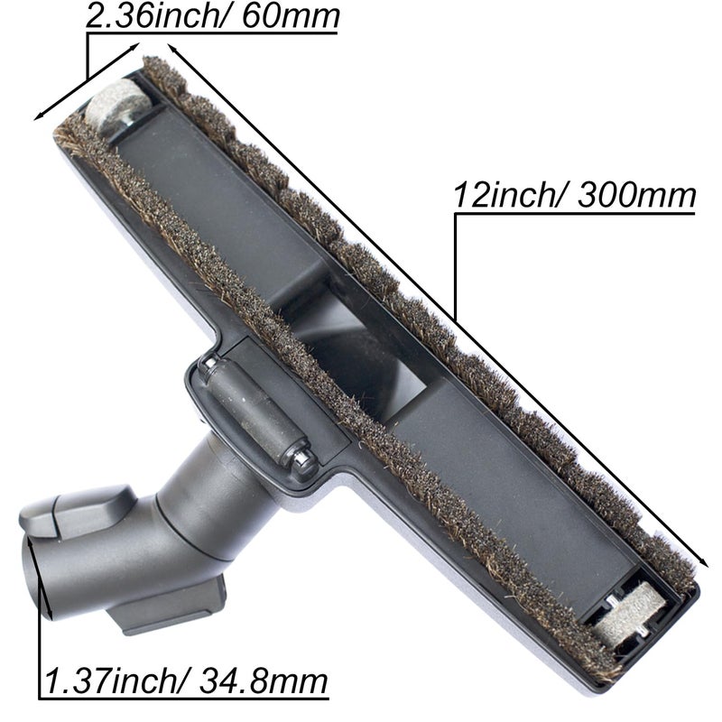VACEXT for Miele, Horse Hair Vacuum Brush Attachments with Wheels - Vacuum Cleaner Attachments for Carpet, Tile Hard Floors - 1-3/8 Inch Hardwood Floor Vacuum Attachment - Image 3