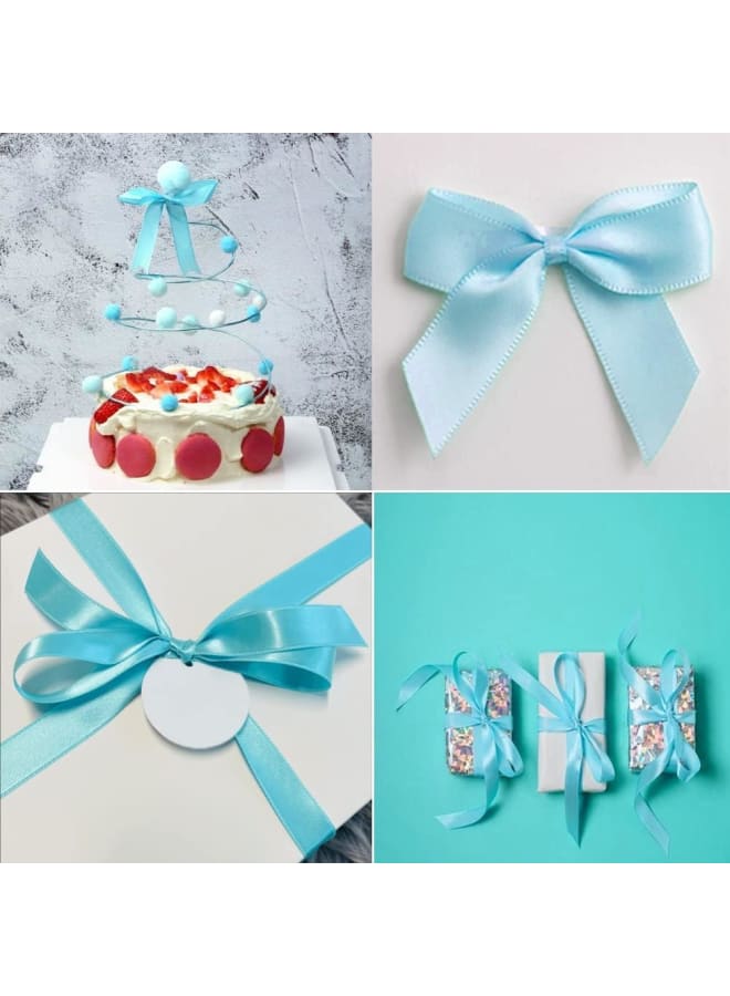 50mm Wide Baby Blue Ribbon Thick Azure Satin Ribbon Wedding Car Ribbon 22m, 2 inch Thick Light Blue Ribbon for Gift Wrapping Wedding Car Cake Ribbon Hair Bow Florist Bouquet Craft Decoration Ribbon - Image 4