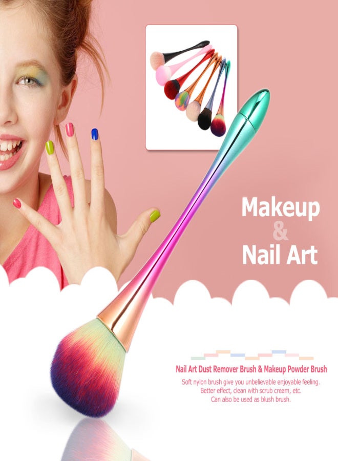 Aluminum Handle Nail Soft Cleaner Cleaning Brush Acrylic UV Gel Powder Removal Manicure Tool - Image 5