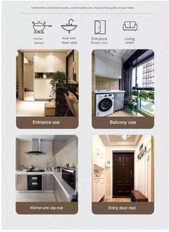 A.M Slip Absorbent Kitchen Mat Quick Drying Living Room Carpet Absorbent Anti Fall Rugs Anti Oil Stain Floor Mats,, Anti-Slip Kitchen Mats Wipeable Wash Long Strip Carpet-40X60cm and 40X120cm(Set)  - Image 2