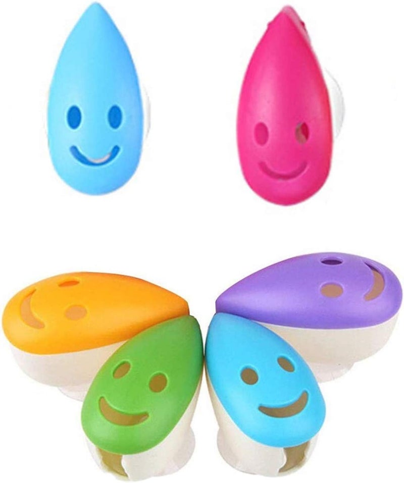 VADOO 6Pcs Toothbrush Head Cover Cap Suction Cup Toothbrush Case Portable Toothbrush Protector Holder (Random Color) - Image 2
