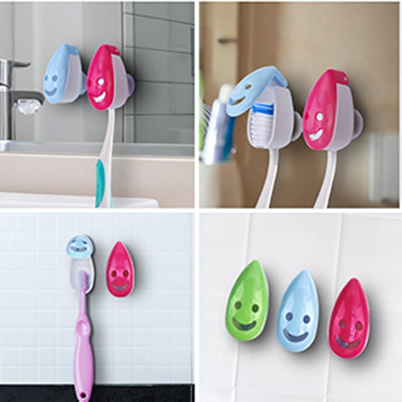 VADOO 6Pcs Toothbrush Head Cover Cap Suction Cup Toothbrush Case Portable Toothbrush Protector Holder (Random Color) - Image 4
