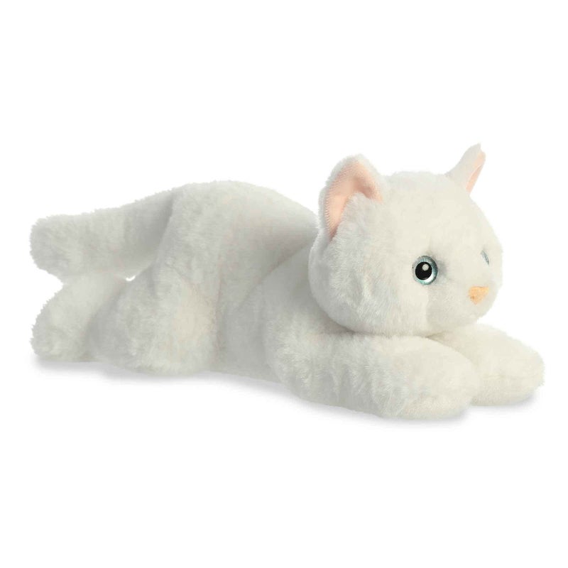 AuroraÂ® Adorable Flopsieâ„¢ Precious White Kittyâ„¢ Stuffed Animal - Used to Create Imaginative Play Adventures - Perfect for Birthdays, Kids and Adults, All Ages - White 12 Inches - Image 1