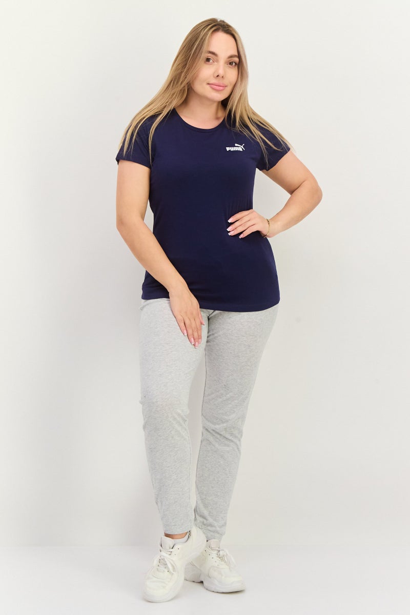 PUMA Women Sportswear Fit Short Sleeve Training Top, Navy  - Image 4