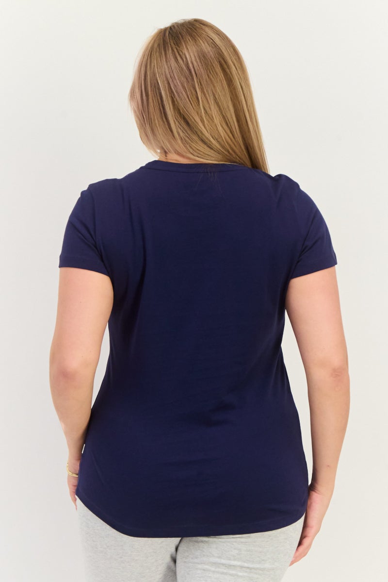 PUMA Women Sportswear Fit Short Sleeve Training Top, Navy  - Image 3