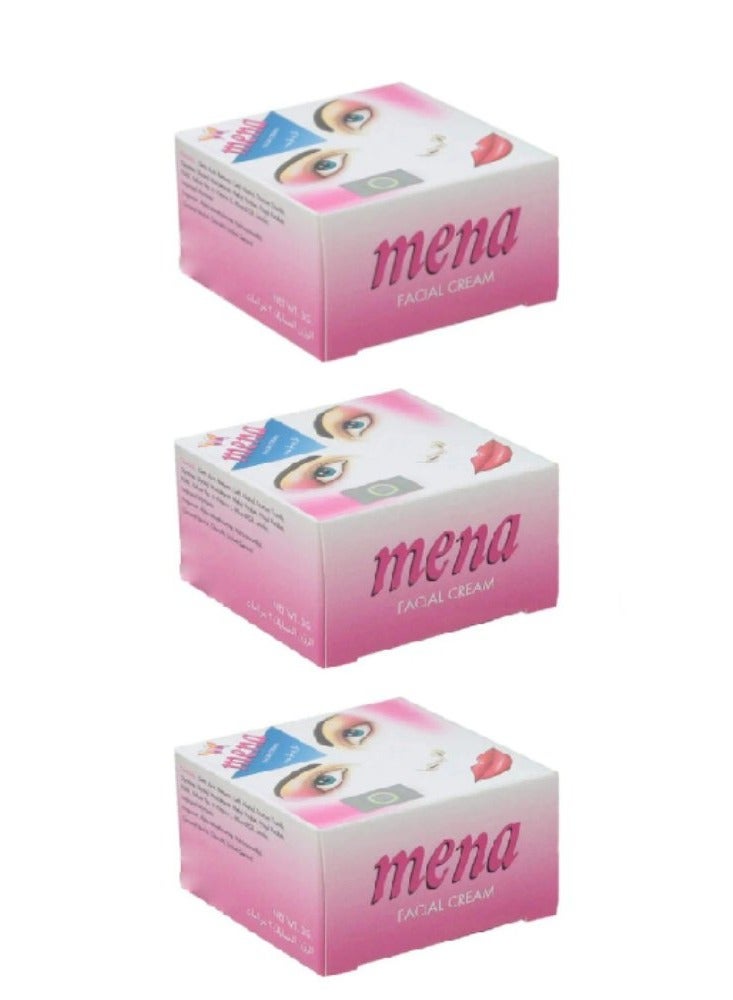 مينا 3 قطع من كريم للوجه 3 جرام - Image 1