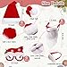 JaGely 36 Pcs Santa Hats Christmas Glasses Bulk Santa Claus Beard Mask Set Xmas Photo Booth Props Christmas Party Decorations for Adult Xmas Holiday Party Favors Supplies - Image 2