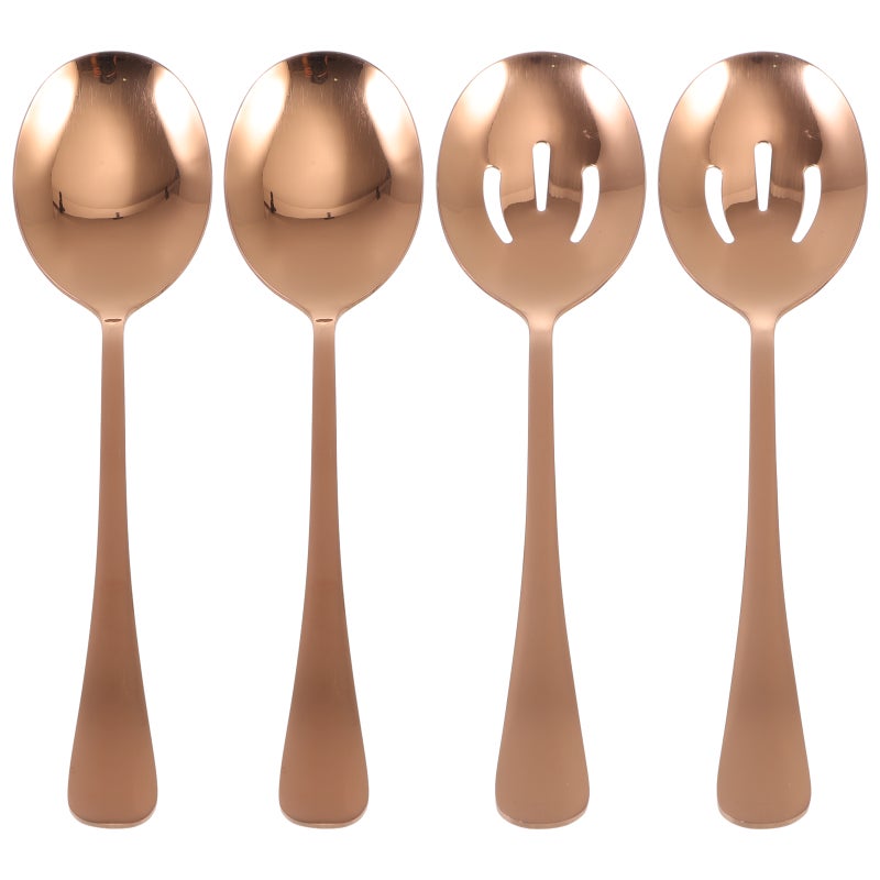 8 Pcs Stainless Steel Food Serving Spoon Practical Self-service Scoop Colander - Image 1