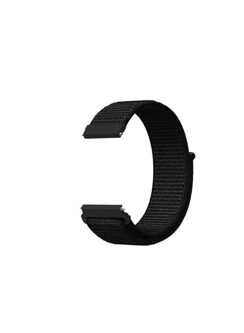 Replacement Nylon Nato Strap 20mm For Amazfit Bip 3 / Bip 3 Pro  - Black - Image 1