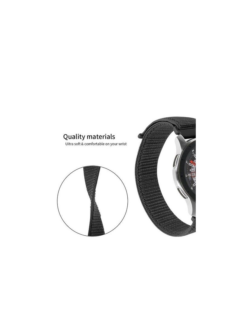 Replacement Nylon Nato Strap 20mm For Amazfit Bip 3 / Bip 3 Pro  - Black - Image 3