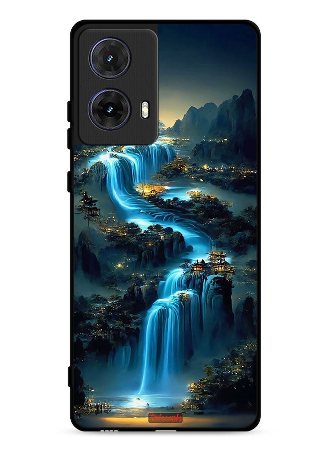 Tolwak غطاء حماية لموتورولا موتو G85 5G بتصميم شلالات مائية - Image 1