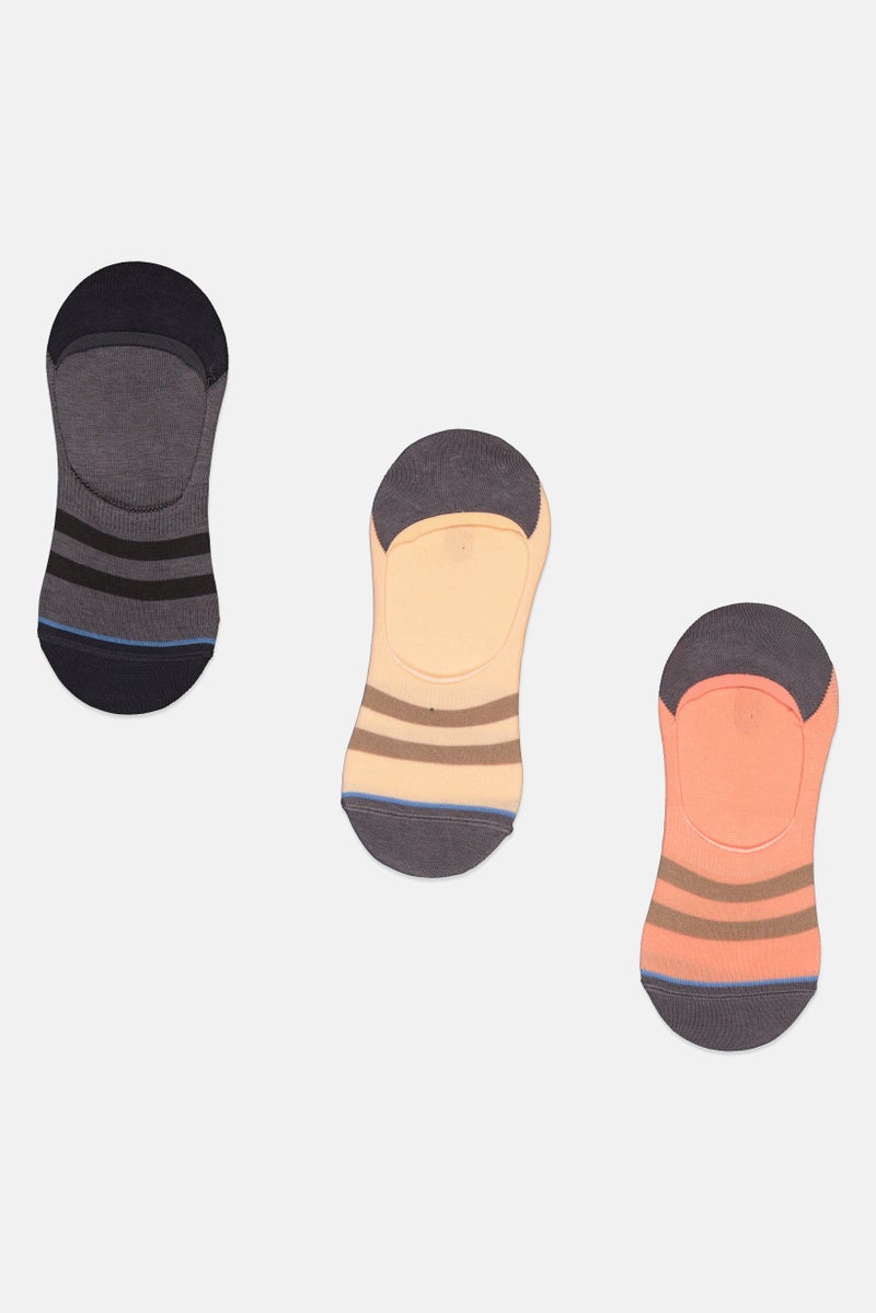 RBX Men 3 Pairs Invisible Socks, Multicolor  - Image 1