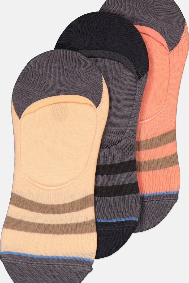 RBX Men 3 Pairs Invisible Socks, Multicolor  - Image 3