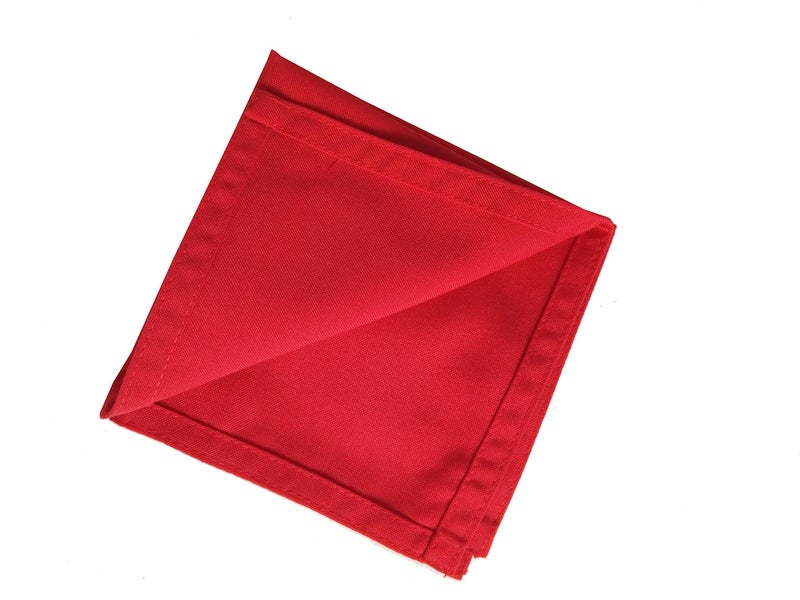 Switchon Cocktail Polyester Small Napkins, Red - Set of 12 Pieces - Image 3