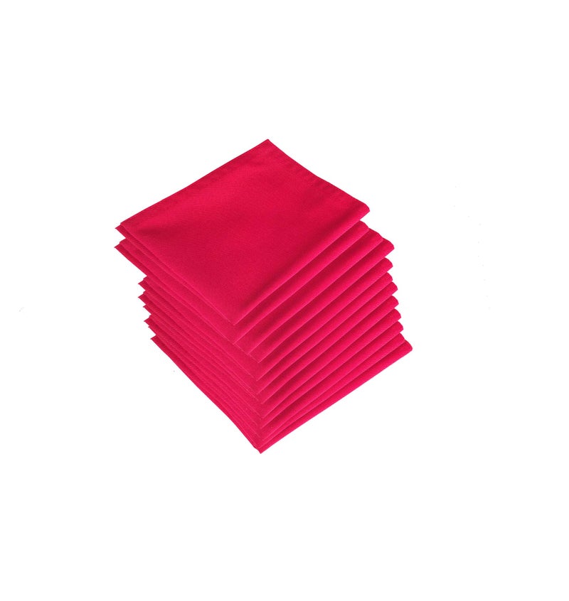 Switchon Cocktail Polyester Small Napkins, Red - Set of 12 Pieces - Image 1