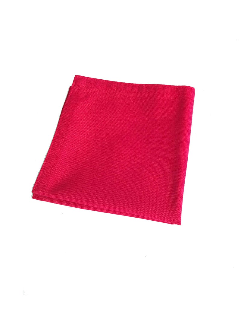 Switchon Cocktail Polyester Small Napkins, Red - Set of 12 Pieces - Image 2