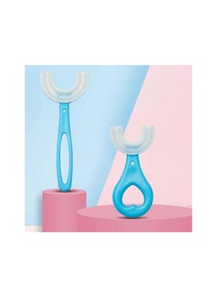amazing.EGP THE PACK - Kids U-Shaped Manual Toothbrush, Silicone Bristles Massage Gums Toothbrush, All-Round Cleaning Whitening Toothbrush for Children [One Piece] (BLUE)  - Image 1