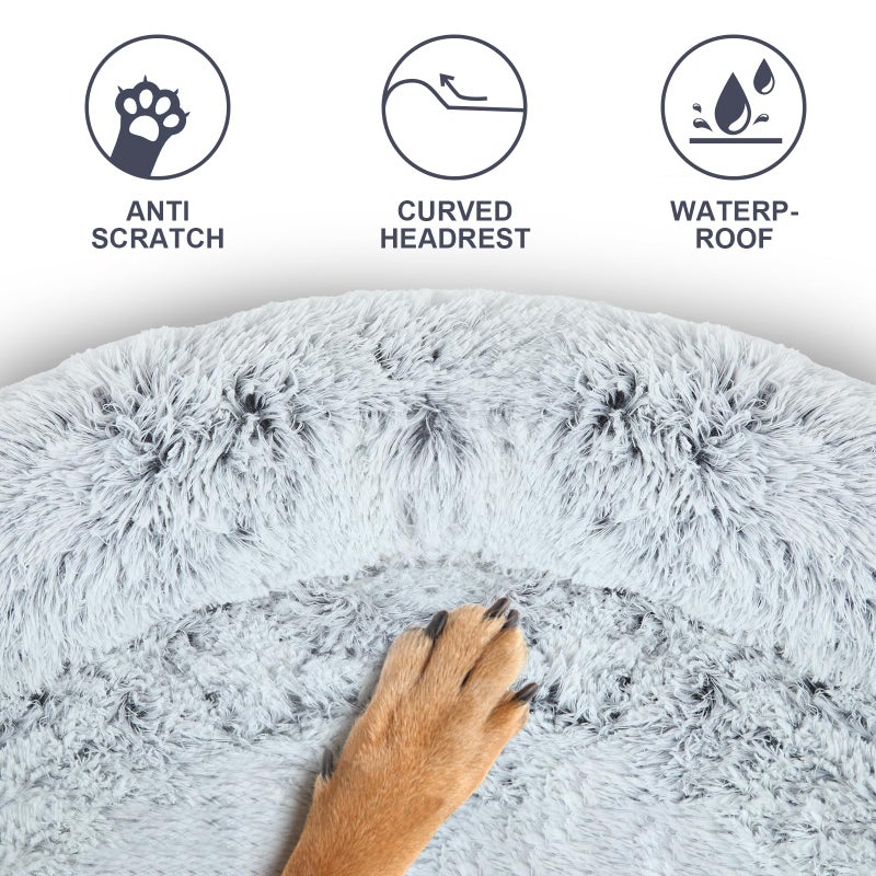 Wn's Day Luxurious Dog Couch Bed Protector for Dogs Memory Foam, Removable Fluffy Plush Pet Couch Cover for Dogs Washable, Calming Dog Sofa Beds, Waterproof Couch Protector, Pet Beds Mats for Couch(M) - Image 3