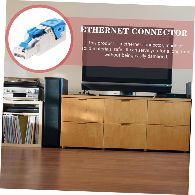 Merryhapy Modular Ethernet Cable Plugs Easy Maintenance Pressure Free Connectors - Image 4