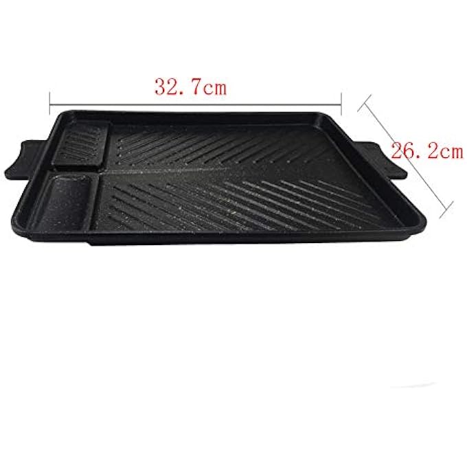CHYIR KoreanStyle NonStick Smokeless Rectangular Grill Pan Baking Tray Barbecue Hot Plate For Indoor Outdoor Bbq - Image 3