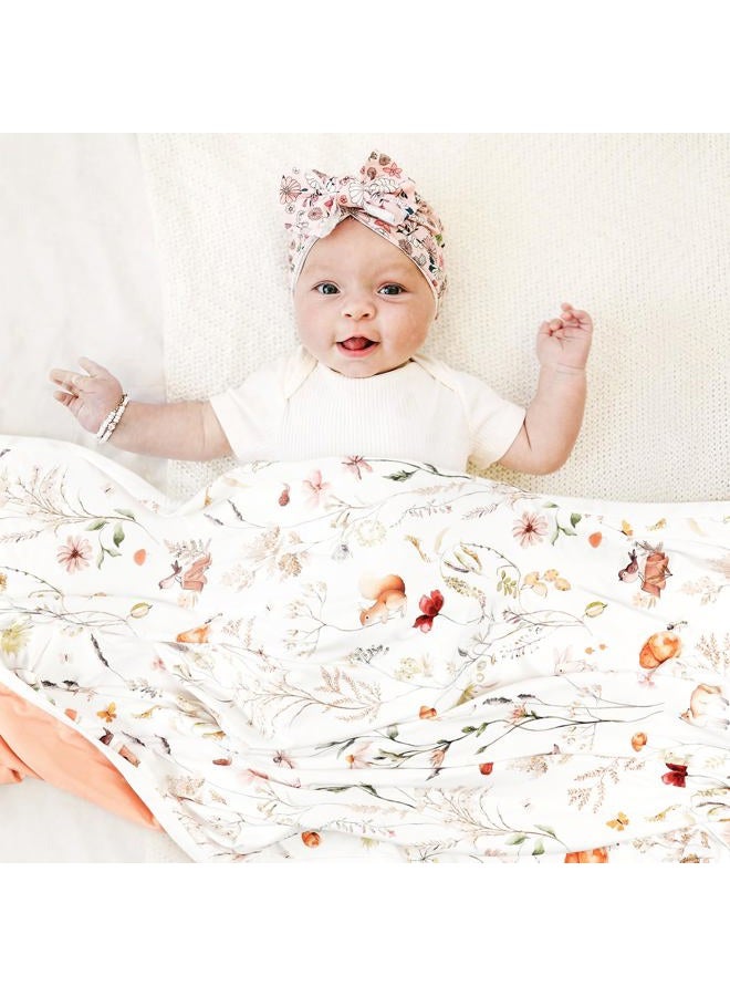 GRSSDER Baby Blankets Super Soft Jersey Knit Swaddle Blanket for Baby Girls and Boys, Double Layer Receiving Blankets 34 x 44 Inches, Extra Large for Baby Swaddling, Dream Print - Image 5
