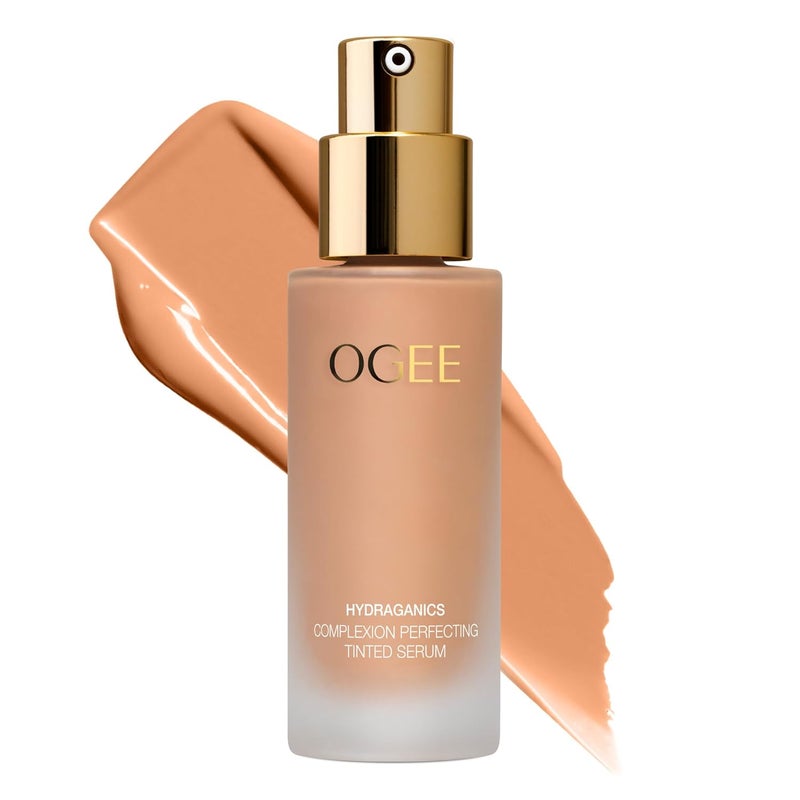 Ogee Complexion Perfecting Tinted Moisturizer For Face Gingko 500N  Medium Tan Neutral Undertones  Lightweight Tinted Serum with Vitamin C  Jojoba Oil  Certified Organic  Made in USA