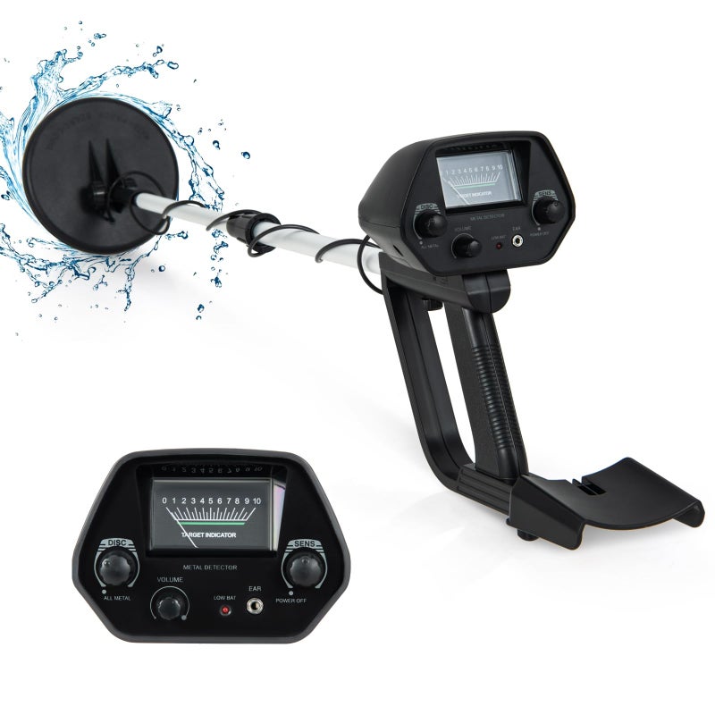 Goplus Adjustable Metal Detector Professional Higher Accuracy Gold Detector w 65 Search Coil Meter Display Disc All Metal Mode Pinpoint Function for Adults Kids Treasure Hunting - Image 2