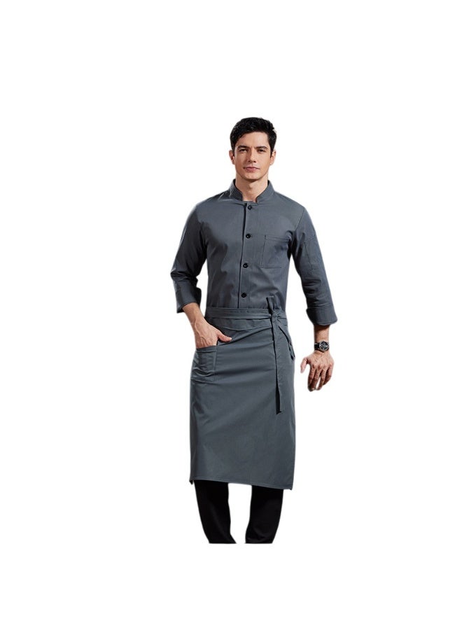 KUYING New Chef Workwear Top+Apron Set