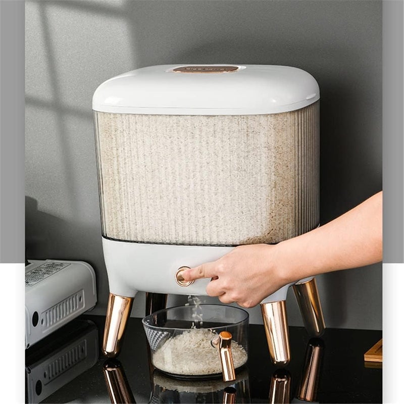 JUVIW JUVIW Rice Storage Container Kitchen Barrel Food Storage Container MoistureProof Bucket Insect Proof Grain Dispenser Storage Box  - Image 2