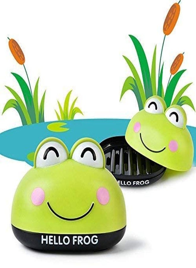 Flywind Frog Soap Box Bathroom Soap Holder with Case Lid Jewelry Storage Box Kitchen Sponge Drain Rack Cartoon Soap Case Frog (Green) - Image 1