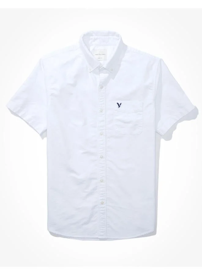 American Eagle  AE Classic Fit Oxford Short-Sleeve Button-Up Shirt for Men | Best Price UAE