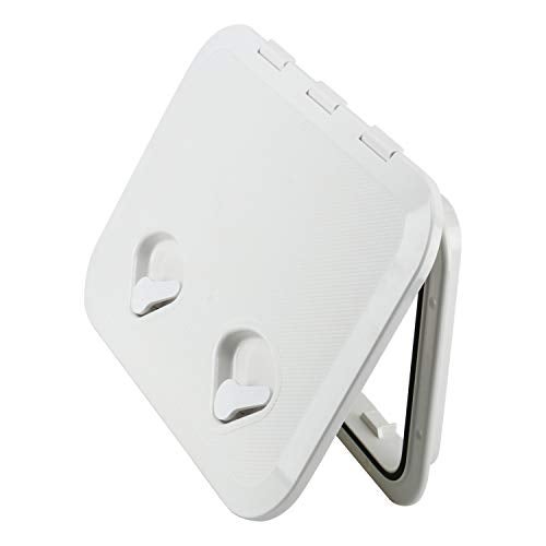 Amarine Made Marine Deck Hatch Boat Deck Hatch Access Hatch & Lid 12-3/8" X 17-1/4" - White - 315mmx440mm (White) - Image 1