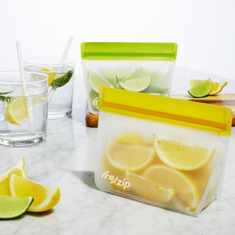 rezip 5-Pack Stand-Up Reusable Citrus Saver Bag Bundle | BPA-Free  Food Grade  Leakproof  Freezer and Dishwasher Safe | 1-Cup Bags (Multicolor) - Image 5