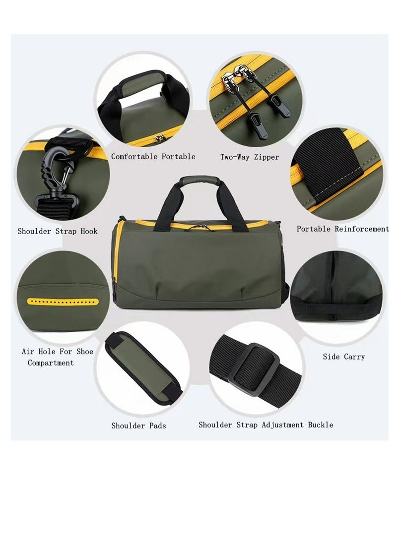 Cool Baby Men's And Women's Travel Duffle Bag Gym Bag With Shoe Compartment Gym Bag With Wet Towel Waterproof Pocket For Travel Outdoor Workout Overnight And Weekend - Image 5