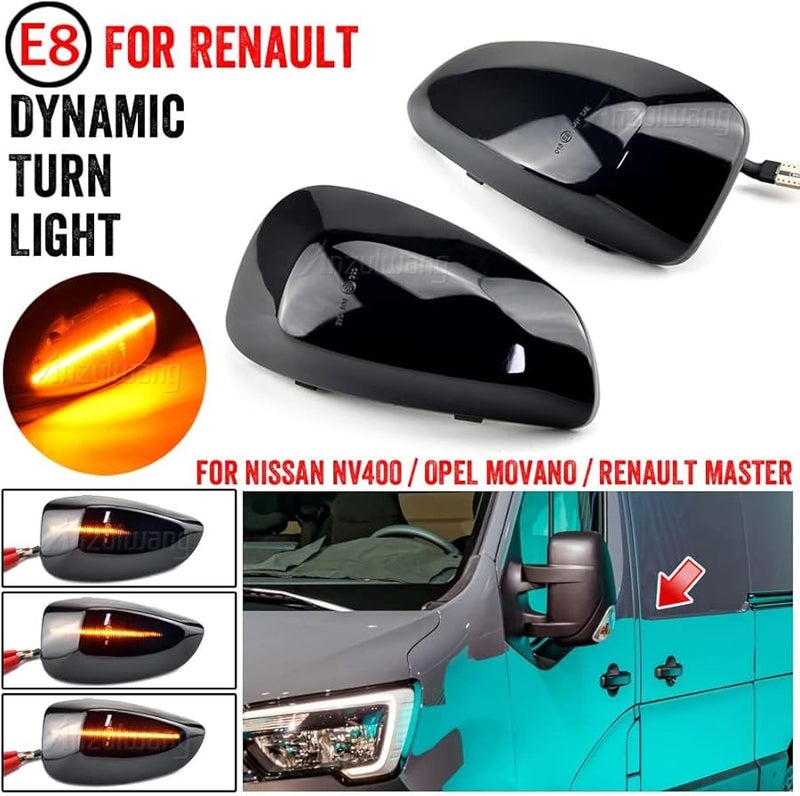 Dynamic Turn Signal Lights For VAUXHALL OPEL MOVANO 2010 2015 Wing Mirror Indicators Replacement - Image 3