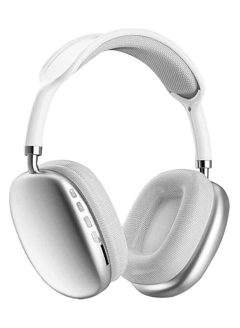 سماعات رأس لاسلكية بتقنية البلوتوث - بتصميم مشابه لسماعات AirPods، صوت نقي وجهير عميق - ملائمة مريحة، ميكروفون للتحدث بدون استخدام اليدين - عمر بطارية طويل - مثالية للجري، والتمارين الرياضية، والمكالمات - Image 1