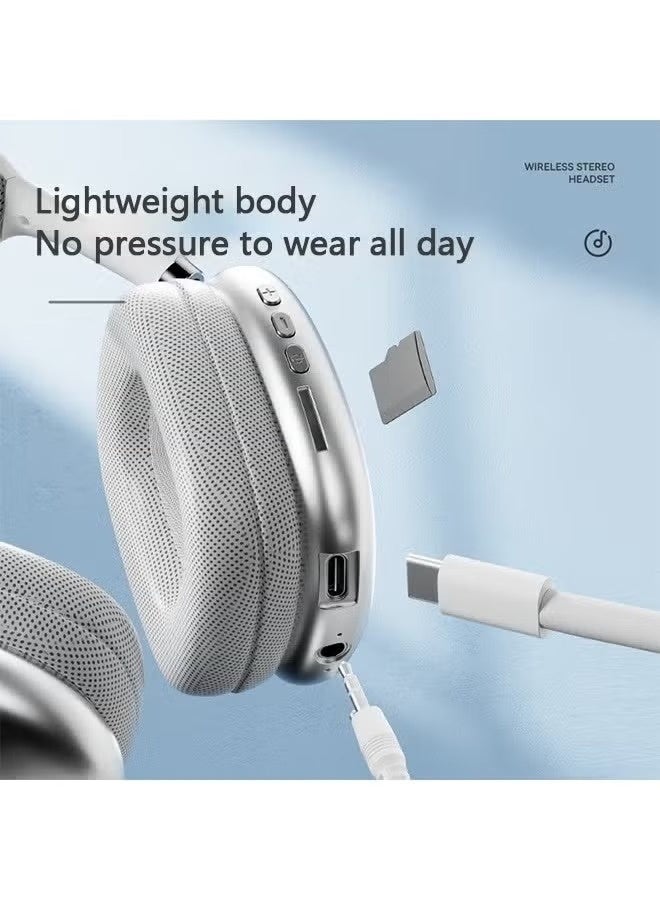سماعات رأس لاسلكية بتقنية البلوتوث - بتصميم مشابه لسماعات AirPods، صوت نقي وجهير عميق - ملائمة مريحة، ميكروفون للتحدث بدون استخدام اليدين - عمر بطارية طويل - مثالية للجري، والتمارين الرياضية، والمكالمات - Image 2