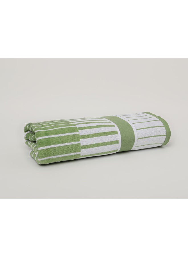 White Rose Towel SPRING COLLECTION S - 450 GSM - 100% Cotton Velour - Bath Sheet 80x160 cm -MultiColour - Modern Stripe Design - Luxury Touch - Extra Absorbent  - Image 2